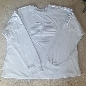 4/$20 - Gray Heart Sweater, XXXL